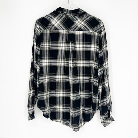 Cloth & Stone Plaid Button Down Top XL - Picture 2 of 5